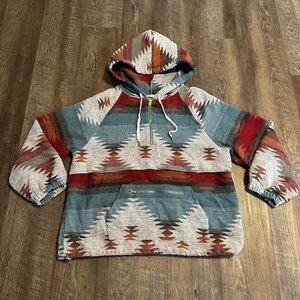 Main Strip Multicolor Textured Hoodie
